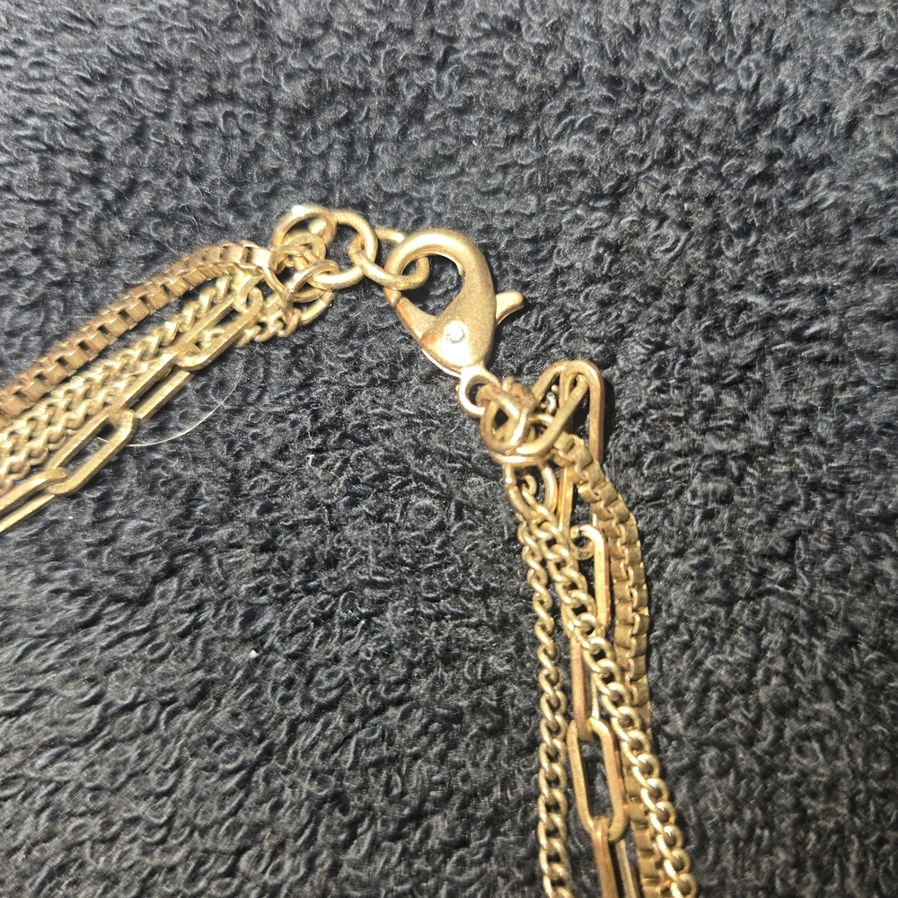 Free Press Gold Layered Necklace with Turquoise Accents - Picture 5 of 5